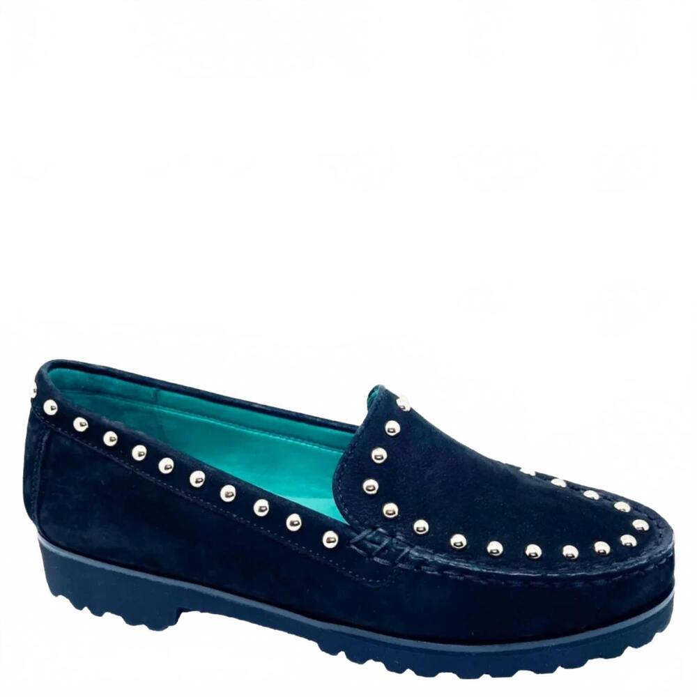 NEW ROBERT ZUR women's diane loafer in black suede